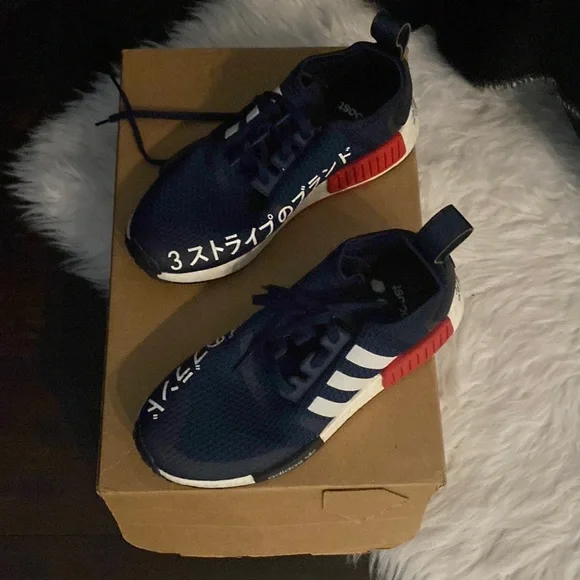 adidas | Shoes | Adidas Navy Red And White Anime Sneaker | Poshmark
